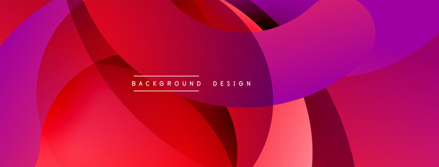 Abstract overlapping lines and circles geometric background with gradient colors