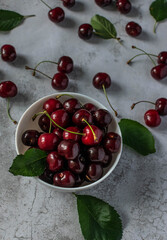 cherries in a bowl