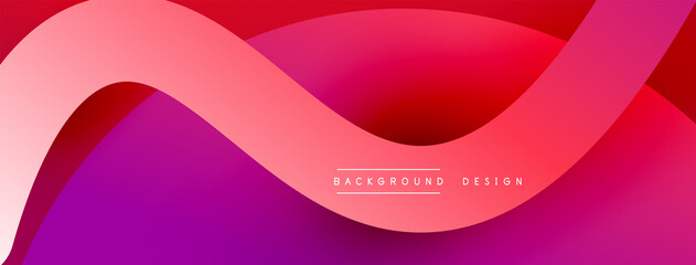 Abstract overlapping lines and circles geometric background with gradient colors