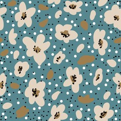 Seamless pattern with flowers