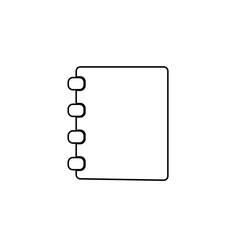 Notebook Icon. Vector Illustration  for mobile concept and web design. 