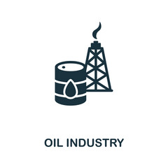 Oil Industry icon. Monochrome simple element from oil industry collection. Creative Oil Industry icon for web design, templates, infographics and more