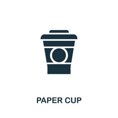 Paper Cup icon. Monochrome simple element from packaging collection. Creative Paper Cup icon for web design, templates, infographics and more