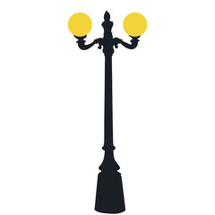 street lamp post in flat style, isolated, vector