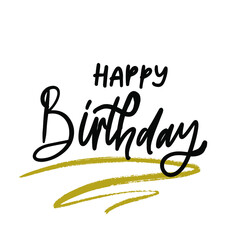 Happy Birthday. Hand lettering illustration