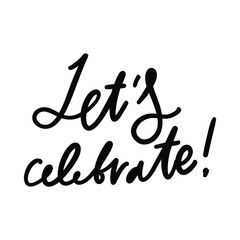 Happy Birthday. Hand lettering illustration