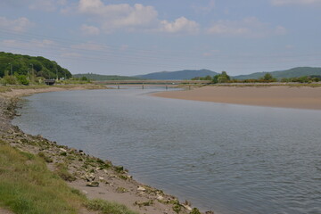 River Levens, Greenodd, Cumrbia, South Lakes, Lake district, England, UK