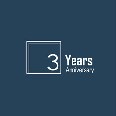 3 Year Anniversary Celebration Vector Template Design Illustration