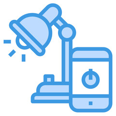 Smart light blue outline icon