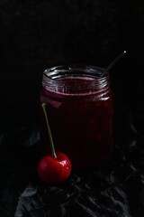 cherry in glass