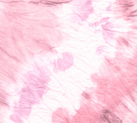  Red Tie Dye Wash. Dyed Print Paint Illustration.