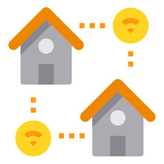 Smart House flat icon
