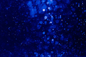 Fototapeta premium blue bokeh created by neon lights