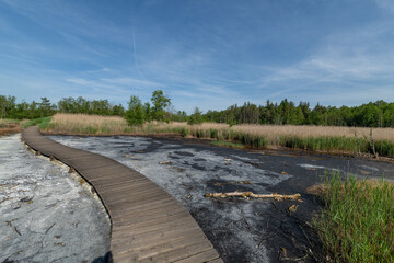 Educational trail - National Nature Reserve Soos - Czech "Yellowstone" near the great Czech spa town Frantiskovy Lazne (Franzensbad) - Czech Republic - Europe