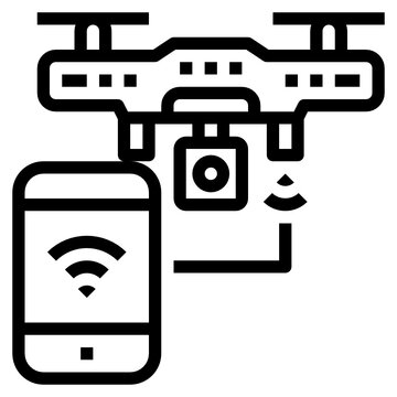 recommend clip art: Drone outline icon