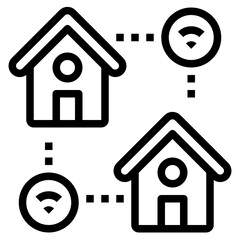 Smart House outline icon