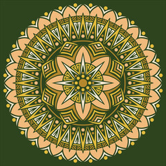 Mandala pattern color Stencil doodles sketch good mood Good for creative and greeting cards, posters, flyers, banners and covers - 439794986