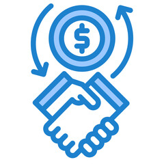 contract blue style icon