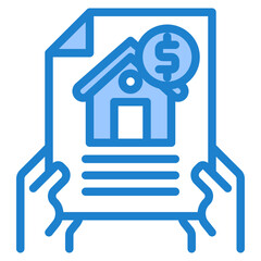 mortgage blue style icon