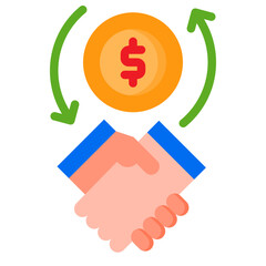 contract flat style icon