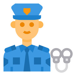 Policeman flat icon