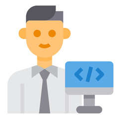 Programmer flat icon