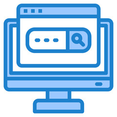 search blue style icon