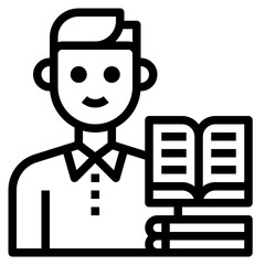 Libraian outline icon