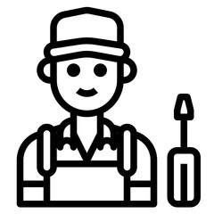 Mechanic outline icon
