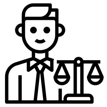 recommend clip art: Lawyer outline icon