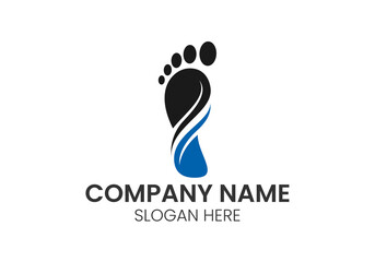 Abstract Foot care logo designs vector, Iconic Foot logo sign symbol