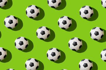 trendy seamless football pattern with soccer ball like background for design