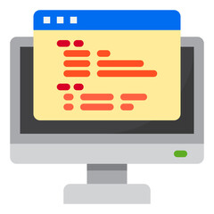 code flat style icon