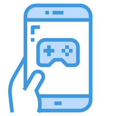 Gaming blue outline icon