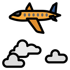 Plane Flys above Cloud