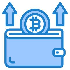 bitcoin blue style icon