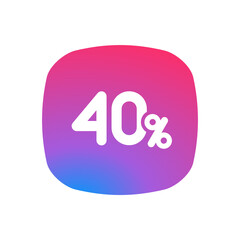 40% - Sticker