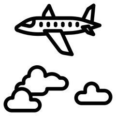 Plane Flys above Cloud