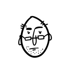 Funny face illustration for your design