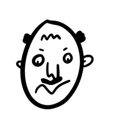 Funny face illustration for your design