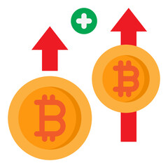 bitcoin flat style icon