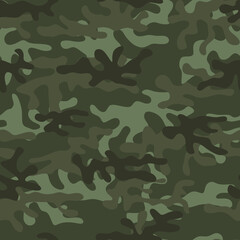 Military seamless camouflage pattern. Protective clothing. Factory fabric for printing. Vector.