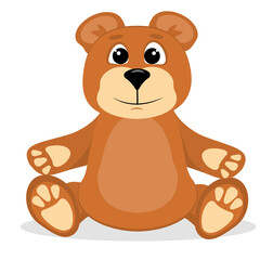 Fototapeta premium vector illustration of a smiling teddy bear isolated on a white background