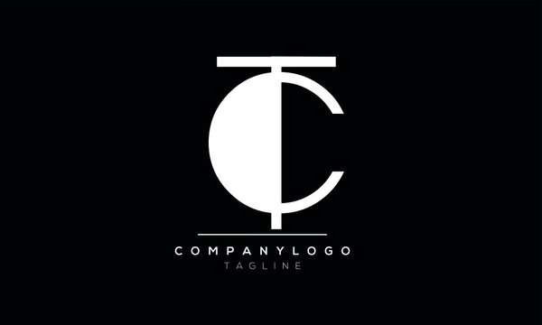 Abstract Letter Initial TDC Vector Logo Design Template