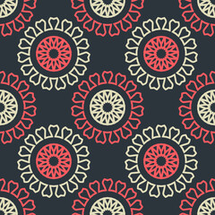 Seamless pattern with geometric ornament.