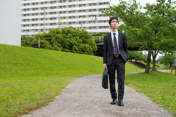 businessman on a bicycle