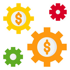 money flat style icon