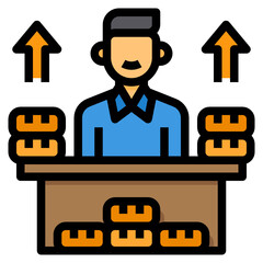 Accountant filled outline icon