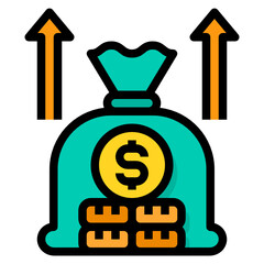 Income filled outline icon