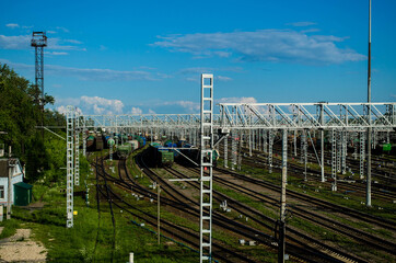 
railway, view from the bridge